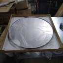 32" Black Framed Round LED Mirror for Bathroom, Backlit