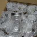4 oz Mini Mason Jar Mugs with Handle, Small Glass Jars with Airtight Metal Lids, 12 Pack Empty Glass Mugs for Gift Party Wedding Candle and Favor