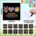 48 Pcs Hispanic Heritage Month Notepads Bulk National Latin American Memo Pads National Heritage Month Mini Notepad Small Paper Pocket Notebook for Gift Party Favor Spanish Office Supply