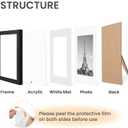 upsimples 8x10 Picture Frame Set of 10, Display Pictures 5x7 with Mat or 8x10 Without, Multi Photo Frames Collage for Wall or Tabletop Display, Black