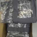 Clear Vinyl Zippered Storage Bags (3Pack) 40L Sturdy Storage Bags for Sweaters, Blankets, Comforters, Bedding Sets and Much More! (Gray, 18x15x9)