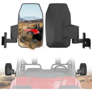 Adjustable Side Rearview Mirrors Compatible with Honda Pioneer 700-2 700-4 2014-2025 Accessories, UTV Side Mirrors High-definition Foldable Rear View Mirror with Bracket, 2PCS