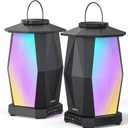 INGA Outdoor Speaker, Bluetooth Wireless Speaker with Lights, Sync up to 100 Speakers, IPX5 Waterproof, 25W, 2 Packs, Portable for Outdoors/Patio/Porch/Pool