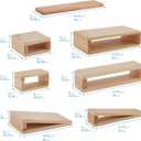 ECR4Kids Wooden Tunnels and Arches Stacking Playset, Montessori Toys, Natural, 18-Piece, 18 Piece Set - Large