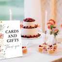 Boho Wildflower Cards and Gifts Sign for Baby Shower, 1 Pack Wooden Sign with Stand Tabletop Decor, Boho Baby Shower Decoration, Gender Neutral Party Supplies - WGD16