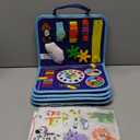 Toddler Montessori Busy Board Toys for Little Boy Gifts: Educational Preschool Learning Travel Toys, Busy Book Learning Sensory Toys for Toddler Boys, Boys Dinosaur Christmas Birthday Gifts (Blue)