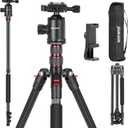 NEEWER 77 inch Camera Tripod Monopod for DSLR, Phone with 360 Panoramic Ball Head, 2 Axis Center Column, Arca Type QR Plate, Compact Aluminum Lightweight Travel Tripod 34lb Max Load, Bag Included