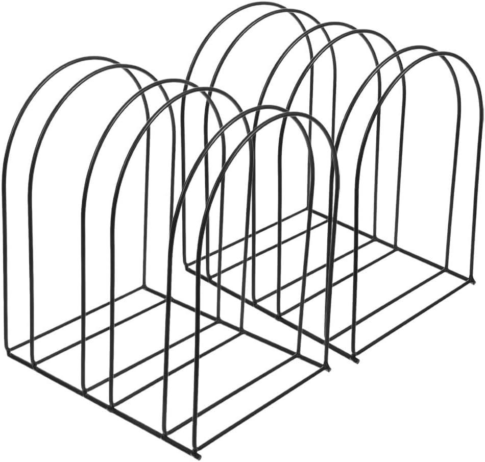 ABOOFAN Iron Hat Rack Stand, 2pcs Woolen Hat Stand Winter Hat Storage Display Rack Wire Hat Holder Baseball Cap Berets Wool Cap Shelf Organizer for Counter Closet Black