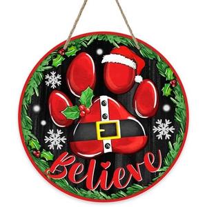 Deroro Welcome Christmas Front Door Sign, Black Xmas Wood Door Hanger Outdoor Outside Porch Decor, Funny Winter Holiday Wooden Wreath Indoor Wall Hanging Decoration (Jack)