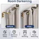 ENJOYBASICS Blackout Curtain rod for windows 48 to 84, Wrap Around Curtain Rods for Bedroom, Living Room, Adjustable from 30 to 86 Inches, Gold