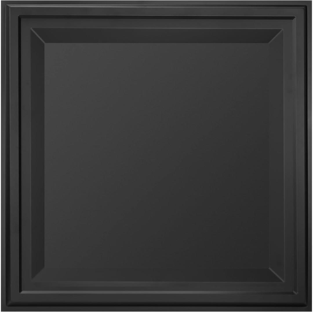 WOWSTAR 12-Pack 24"x24" Drop Ceiling Tiles, Waterproof Glue up Ceiling Panels, Black