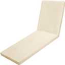 Chaise Lounge Cushions Outdoor for Patio, 80x26x3 in, Beige | Replacement Seat Pad, 28D Foam, Washable Cover, Waterproof Chair Cushion for Yard, Lawn Furniture, Poolside, Deck