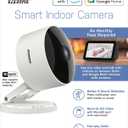 Feit Electric Indoor Security Camera with Motion Detection, 30ft. Night Vision, 360 Adjustable Head, 2.4GHz WiFi, 2-Way Audio, 1080p HD, Works with Alexa & Google Asst, Plug-in, White - CAM1/WIFI