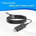 USB to RJ11 Cable for Uniden R8,R7,R4w,R8w,R4,R3,DFR9,etc. - for Uniden Radar Detector Power Cord 6.5FT