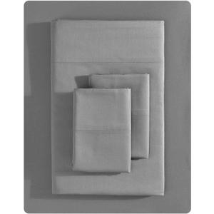 Vera Wang - King Size Sheet Set, Soft & Smooth Sateen Cotton Blend Bedding, Deep Pocket, 800 Thread Count, Bed Sheets with Fitted Sheet & Matching Pillowcases (Charcoal)