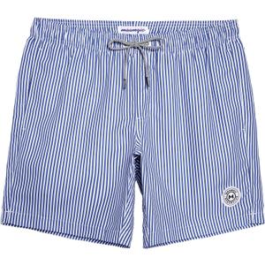 maamgic Mens Swim Trunks Quick Dry Swim Shorts with Mesh Lining Funny Swimwear Bathing Suits 7inch Blue Striped XX-Large