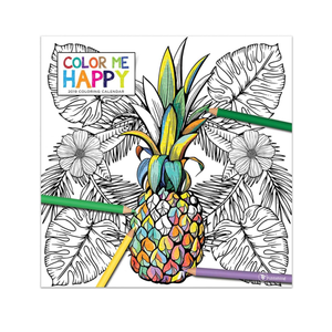 2019 Coloring Calendar: Color me Happy, 12x12 Inch Monthly Calendar, Adult Coloring Book Theme, With 4-Month 2020 Bonus Spread , pack of 4