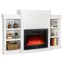 70" Mantel Fireplace TV Stand 750W/1500W Electric Fireplace Heater Insert