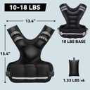 HEETA Adjustable Weighted Vest for Women Men, 4-10lbs/10-18lbs/20-32lbs Body Weight Vest Exercise Set with 6 Ironsand Weights & Reflective Strips for Walking Running Workout Cardio Strength Training