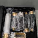 Hair Dryer Brush 5 in 1, Negative Ion Blow Dryer Brush Set - 110,000 RPM High -Speed Hot Air Brush Air Styler Curling Wrap Air Curler, Curling Iron Hair Styling Tool for Straight Curl Drying Smoothing (White)