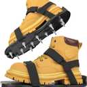 Epoxy Floor Spiked Shoes Fully Assembled Gunite Spiked Shoes with 3/4" Short Spikes for Garage Floor Epoxy, Overlays, Cover Installation,1 Pair (Black)