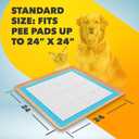 TidyFriend 2 Pack Dog Pee Pad Holder Tray - Fits Up to 24 x 24 Pee Pad Holder for Dogs - Stable Grip, Raised Edges, Quick-Wipe Silicone Surface Dog Pad Holder for Indoor Flooring Protection (Beige)
