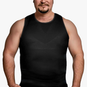 QORE LOGIQ Gynecomastia Compression Shirt Men - Premium Slimming Undershirt Compression Tank Top Mens Shapewear & Body Shaper. Large
