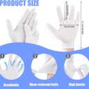 24 Pairs White Cotton Gloves for Dry Hands Eczema with 8 Laundry Bags, Soft Unisex Moisturizing Gloves for Sleeping Overnight, Breathable Work Glove Liners for Coin Jewelry Inspection, Art Handling