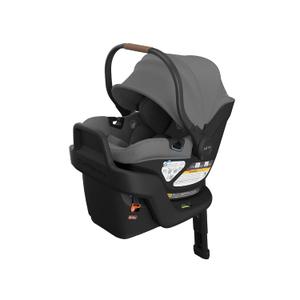 UPPAbaby Aria V2 Lightweight Infant Car Seat - Just Under 6 lbs - Base with Load Leg + Infant Insert + All-Weather FootCover Included - Direct Stroller Attachment - Greyson (Charcoal Mlange)