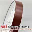 Woodgrain Wall Clocks Battery Operated 12 Inch, Large Easy-to-Read Silent Digital Wall Clock, Non Ticking Modern Vintage Analog Clock for Bedroom Living Room Bathroom Kitchen Office Gym,Brown