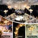 Wedding Moving Butterfly Floor Lamp: LED Electric Wings Light - Table Butterflies Decoration & Adjustable Height - Stand Decor for Birthday Party Christmas Tree Baby Bridal Shower (2, 25 CM/9.8 In)