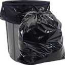 Aluf Plastics 40-45 Gallon Trash Bags (2 MIL - Pack of 50) 40" x 46" - Large Heavy Duty Can Liners - Plastic Black Garbage Bags for Lawn, Leaf, Contractor, Yard, Outdoor use
