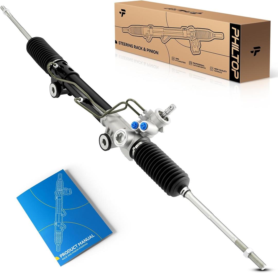 PHILTOP Power Steering Rack and Pinion Compatible with Dodge Dakota 97-03 3.9L/00-04 4.7L/2004 3.7L/97-99 5.2L/97-02 2.5L/98-03 5.9L, Durango 00-03 4.7L/99-00 5.2L/99-03 5.9L/1999 3.9L Only RWD Models