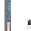 OLIXIS Tower Fan for Bedroom, 60°Oscillating Fan with Remote, 25ft Far, 28dB Quiet Electric Standing Fan, 12 H Timer, 5 Speeds, 4 Modes, Bladeless Floor fan for Home, Office, Indoor, 36 Inch