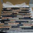 Blujellyfish Mosaic Tiles Crystal Glass Tile Rose Gold Interlocking Chrome Silver Black Ink Blue Mosaic Bath Kitchen Fireplace Decor TSTGT107 (5 Square Feet) (5 Sheets (12x12 Inches))