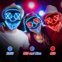 2 x KZATVECY Halloween LED Purge Mask for Adults Scary Light Up Mask for Men Women Cosplay Costume Masquerade Parties Gift (Red)