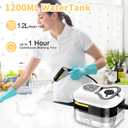2500w Steam Cleaner,6 Adjustable Levels,1.2L Large Capacity,15s Fast Heating Hand Held Steam Cleaner with 5 Brush Heads&Gloves,Portable Steamer for Home Tile Floor Couch Cleaning