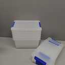 4.3 Qt. Plastic Storage Bins with Lids, Clear Containers, Latching Totes 6Pk
