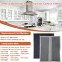 S99010308 Range Hood Charcoal Carbon Filters Replacement For Broan BPSF30 QS WS 99010308 And GE WB02X10707 Non-Ducted Range Hood,13.38 X 10.74 X 0.04 in Pack of 2