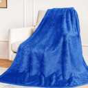 MUGD Royal Blue Throw Blanket for Couch - Soft Fleece Fuzzy Blue Blankets Women Girls Warm Blanket for Bed (Throw(50"x70"/ 130x150cm))
