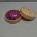 1PCS Dumpling Glitter Stress Balls, Squishy Fidget Toys for Kids 3.94" Quicky Rising Squishy Sugar Ball, Dumpling Sensory Squeeze Toys for Office Desk, Party Favors, Easter Basket Stuffers (Purple)