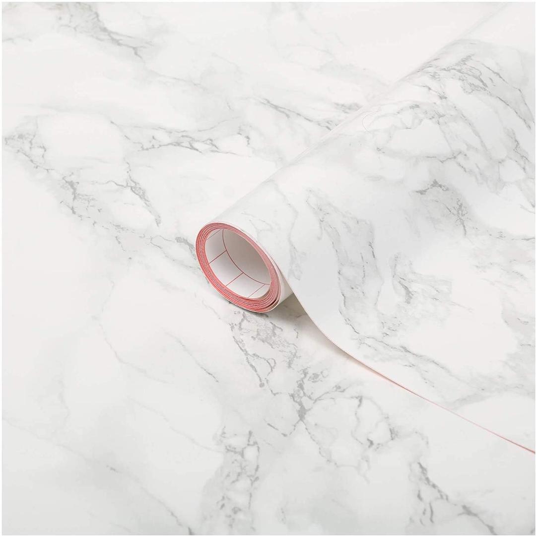 Self Adhesive Decor Vinyl Film Grey Marble 26.57x6.56ft