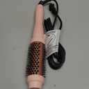 Thermal Round Brush, 1.5 inch Blowout Brush with Ceramic Barrel & Negative Ions Tech Makes Hair Smoother Get Natural Curls, Heated Styler Tool for All Hair Type, Dual Voltage (Pink)