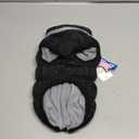 FUAMEY Dog Coat for Small Dogs,Waterproof Dog Winter Jacket with Harness Built in Puppy Cold Weather Coats Reflective Pet Vest with Zipper Warm Fleece Dogs Snowsuit Windproof Solid Black S