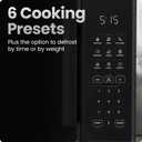 Chefman Countertop Microwave Oven 0.9 Cu. Ft., 900 Watts with 10 Power Levels, 6 Cooking Presets with One-Touch Express Cook, Eco Mode, Child Safety Lock, & Mute Button - Black