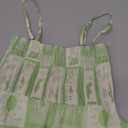 Women Spaghetti Strap Maxi Dress Colorful A Line Swing Long Smocked Picnic Dress Boho Beach Vacation Sundress (Green)