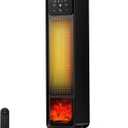 Space Heater, 25" Space Heaters for Indoor Use, 1500W Electric Heaters with Remote, Tower Heater with Overheat & Tip-Over Protection, Quiet, Fast and Safe Heating for Room Bedroom Office Home