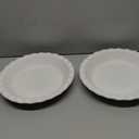 LE TAUCI Ceramic Pie Pans for Baking, 9 Inches Pie Plate for Apple Pie, Round Baking Dish, 36 Ounce Fluted Dish Pie Pan, Set of 2, White