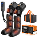 Leg Massager with Heat and Compression - Foot Calf Thigh Massage for Circulation and Pain Relief, Professional Compression Boots with 6 Modes, 9 Intensity, 4 Heat, Gifts for Mom Dad