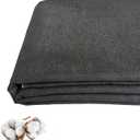 100% Cotton Denim Fabric by The Yard, 6.5oz & 10 oz Comfort Stretch Denim for Apparel, Jeans, Jackets, DIY Sewing (6.5oz-Black, 3 Yard)